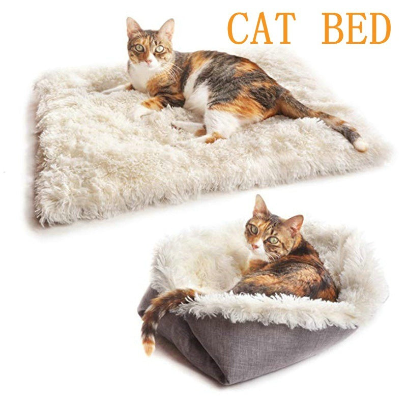 velvet cat bed