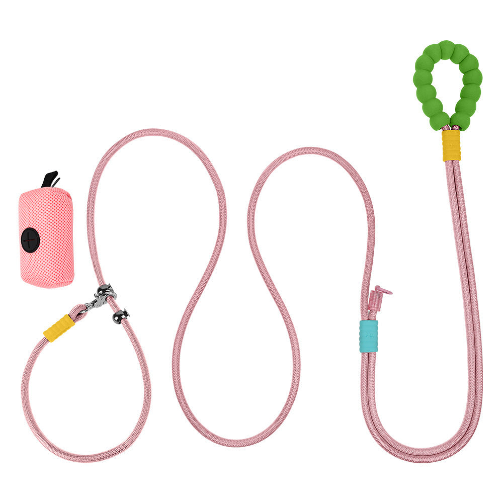Cross Hand Holding Leashes