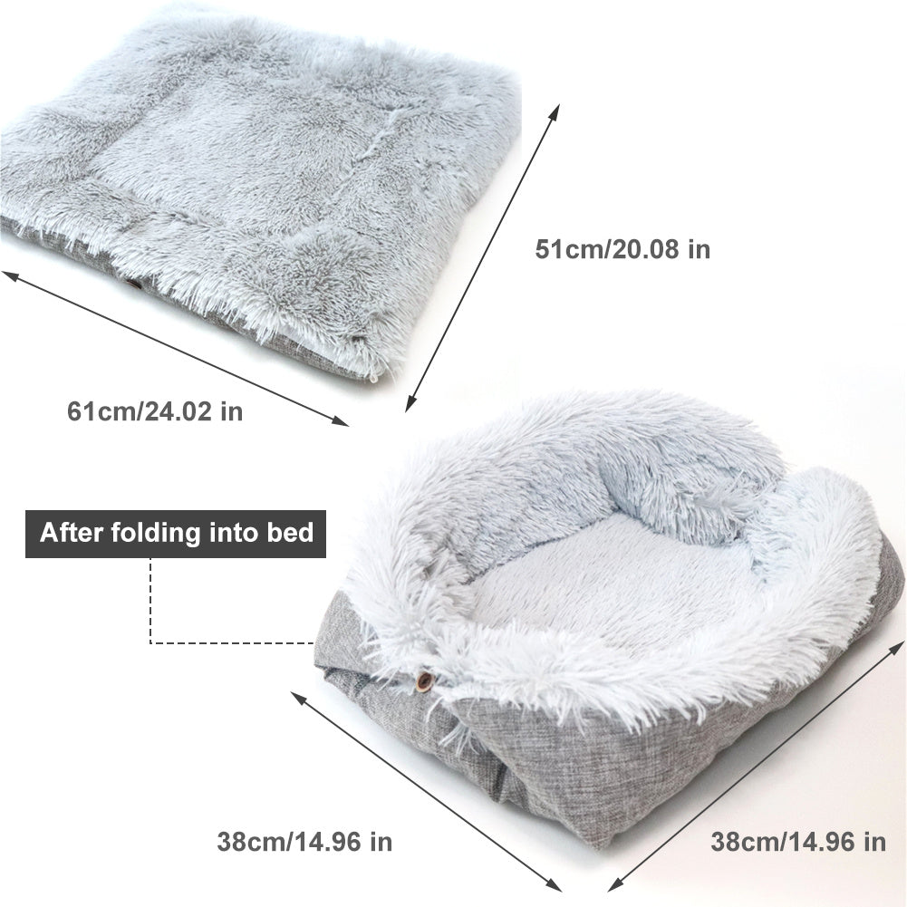 velvet cat bed