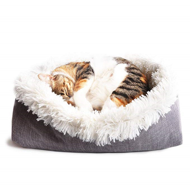 velvet cat bed